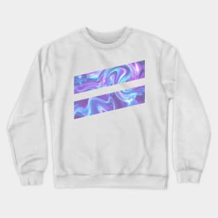 Double Slash, Abstract Colorful Geometric Graphic Design Crewneck Sweatshirt